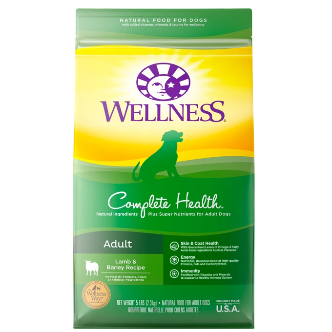 Wellness Complete Health Adult Dog Food - Lamb & Barley Recipe