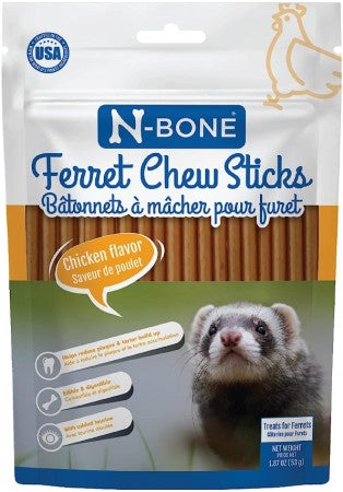 N-Bone Ferret Chew Sticks Chicken Flavor Net Wt. 1.87 Oz. (53 g)