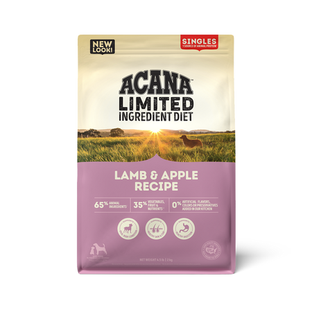 Acana Limited Ingredient Diet - Lamb & Apple Recipe Net Wt. 22.5 LBS (10.2 kg)