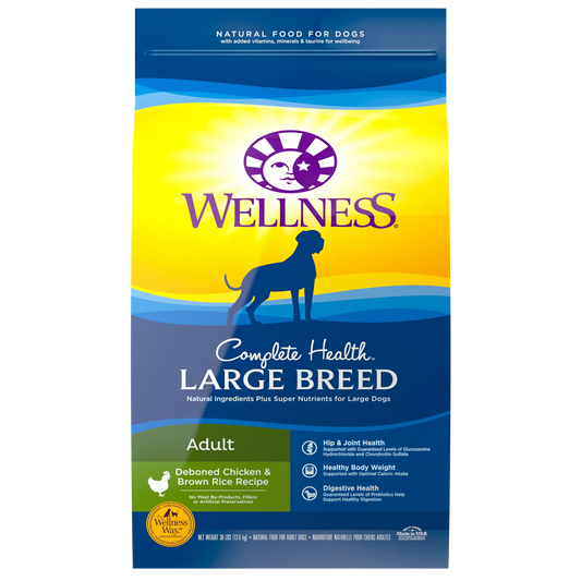 Wellness Complete Health Large Breed Adult Dog Food - Deboned Chicken & Brown Rice Recipe