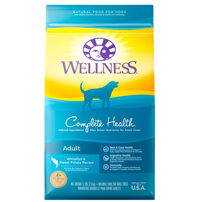 Wellness Complete Health Adult Dog Food - Whitefish & Sweet Potato Recipe