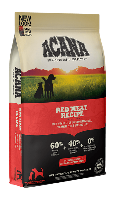 Acana Wholesome Grains Dog Food - Red Meat & Grains Recipe Net Wt. 22.5 LBS (10.2 kg)