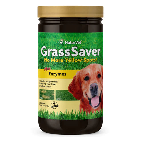 NaturVet - GrassSaver Plus Enzymes - Dogs - 300 Wafers - Net Wt. 21 oz (600g)