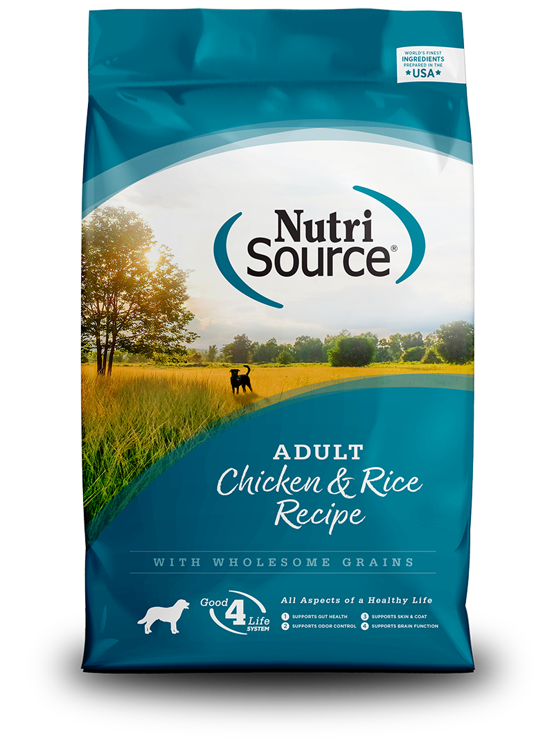 NutriSource Adult Dog Food - Chicken & Rice Recipe Net Wt. 26 LBS (11.79 kg)