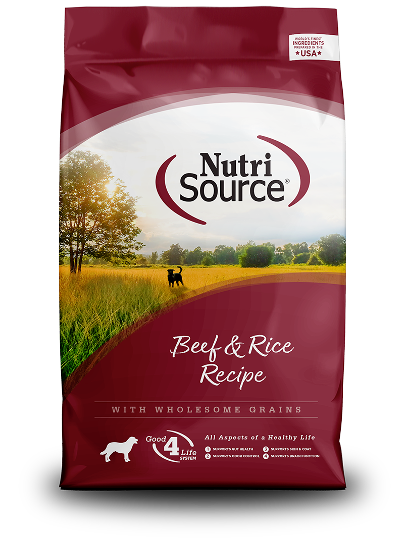 NutriSource Dog Food - Beef & Rice Recipe Net Wt. 26 LBS (11.79 kg)