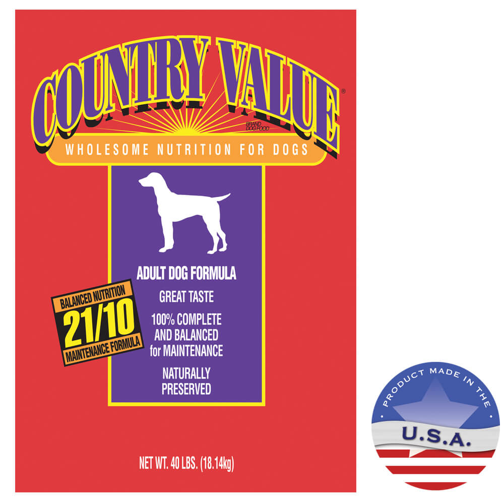 Country Value Wholesome Nutrition For Adult Dogs - Net Wt. 50 LBS (22.6 kg)