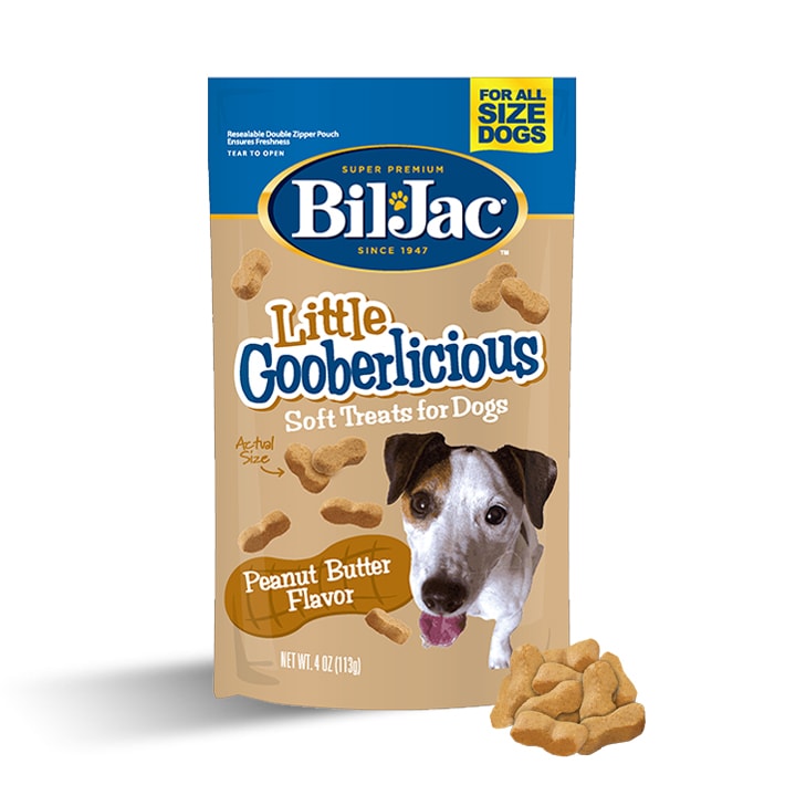 BilJac  -Little Gooberlicious Soft Treats for Dogs - Peanut Butter - Net wt. 4oz (113g)