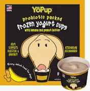 YoPup Probiotic Packed Frozen Yogurt Cups - Banana & Peanut Butter - 4/3.5 fl oz cups - 14 fl oz (414 ml)