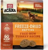 Acana Freeze-Dried Patties for Dogs - Free-Run Turkey Recipe Net Wt. 14 Oz (397 g)
